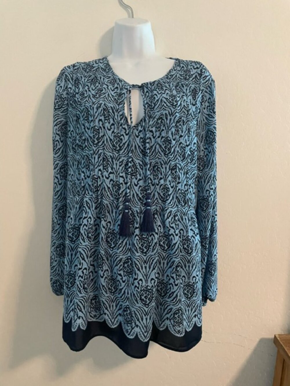 Lilly Pulitzer Marlina Tunic Bon Bon Blue Go Your Own Way sz. M